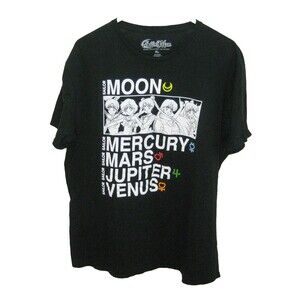 SAILOR MOON Men's (Size XL) Black Short Sleeve Graphic T-Shirt Anime Manga Top